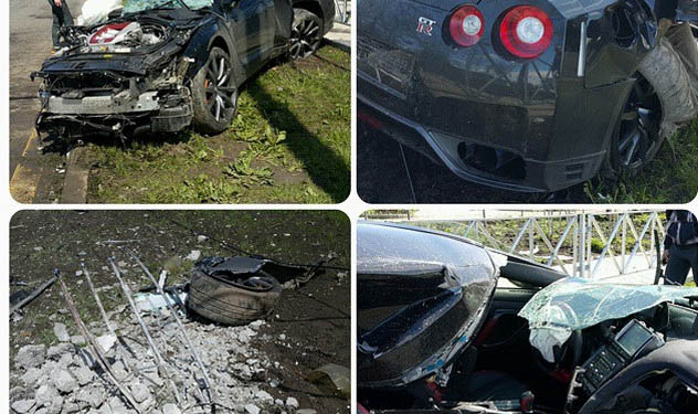 Jogador de Futebol Russo bate com Nissan GT-R a 170km/h! 13