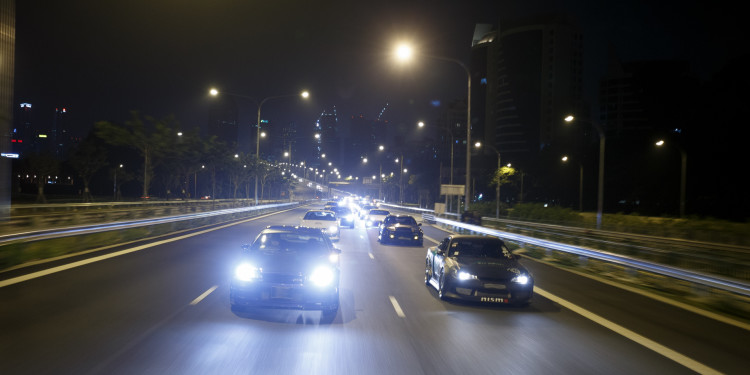 Singapura: A noite e os automóveis. 40