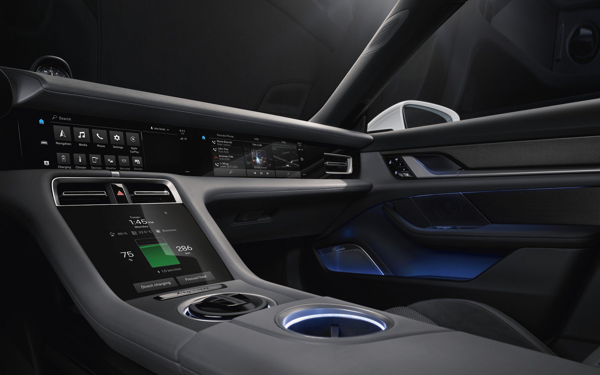 Interior do novo Porsche Taycan revelado online! 16
