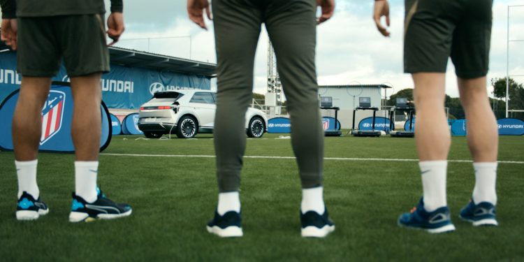 Hyundai IONIQ 5 fornece energia a uma sessão de treino do Atlético de Madrid 13