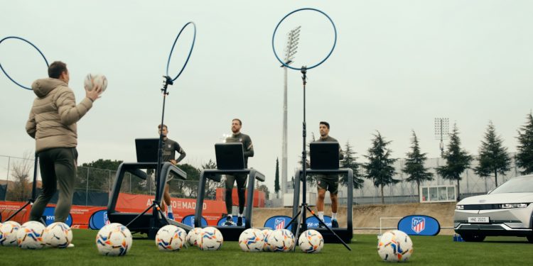 Hyundai IONIQ 5 fornece energia a uma sessão de treino do Atlético de Madrid 14