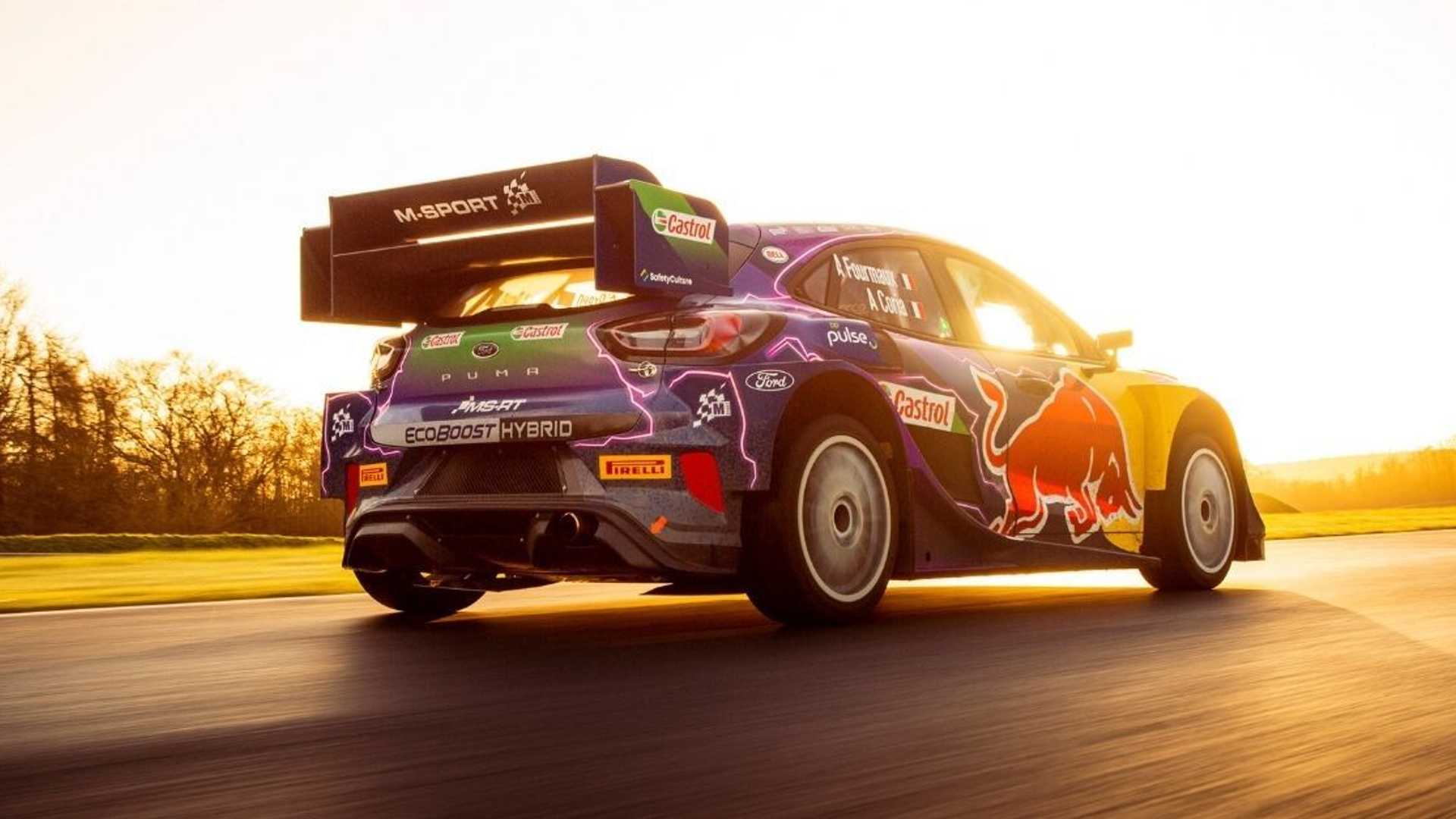 Esquema De Cores Do M-Sport Ford Puma Hybrid Rally1 visto em trajes de competição pela primeira vez 14