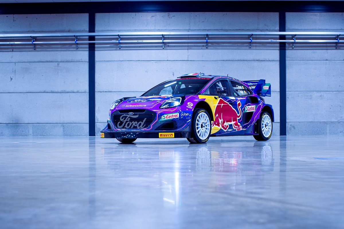 Esquema De Cores Do M-Sport Ford Puma Hybrid Rally1 visto em trajes de competição pela primeira vez 13