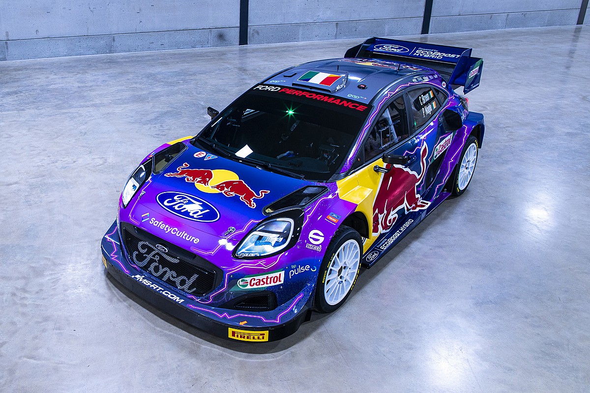 Esquema De Cores Do M-Sport Ford Puma Hybrid Rally1 visto em trajes de competição pela primeira vez 16