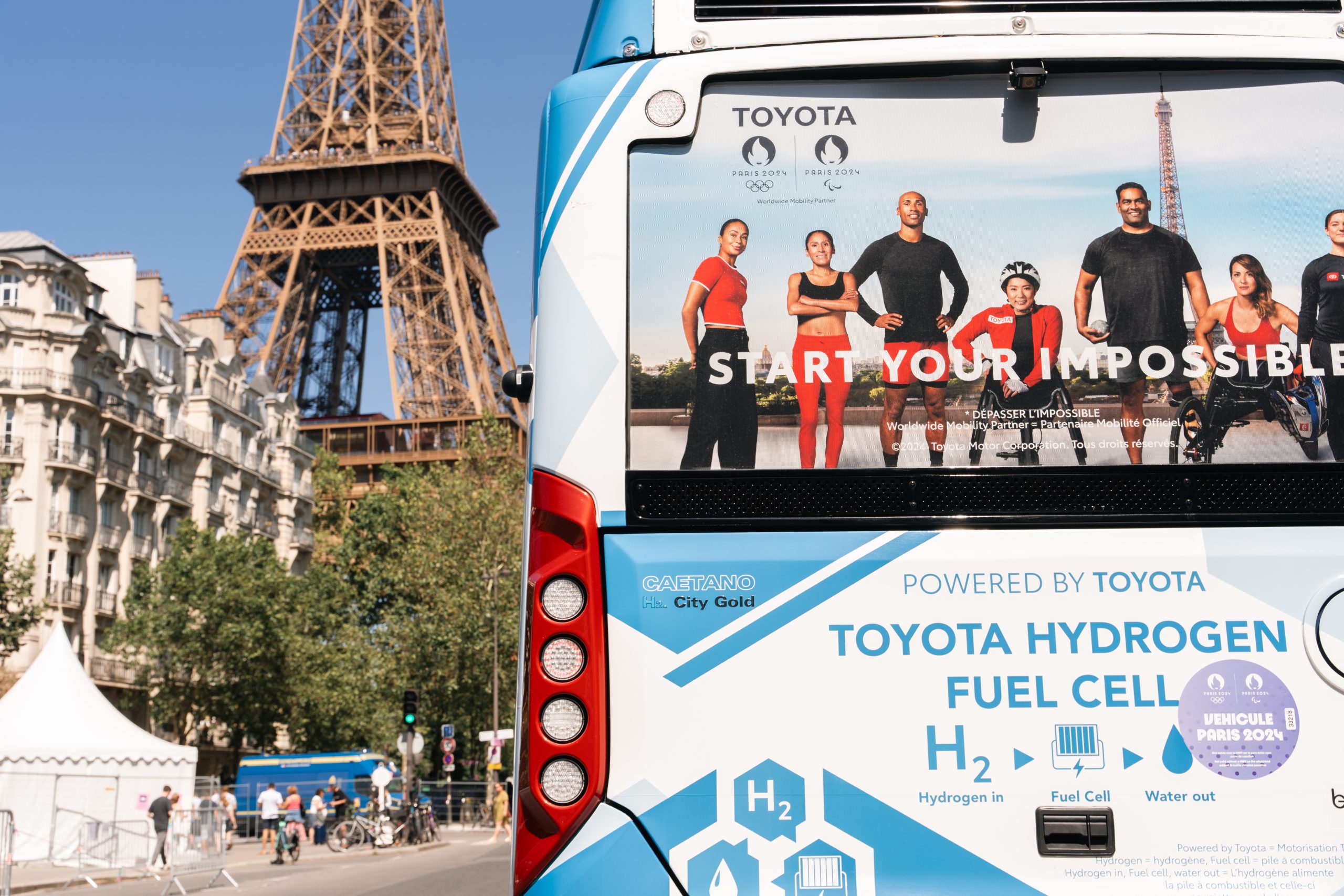 Autocarros elétricos movidos a hidrogénio da CaetanoBus transportaram atletas de todo o mundo nos Jogos Olímpicos de Paris 13