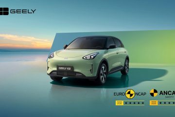 Geely E2 é o primeiro modelo da Geely a conquistar 5 estrelas NCAP e ANCAP 1